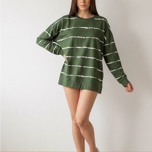 Striped Green Women's Top